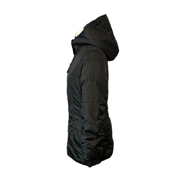 Y2K Converse One Star Women’s Black Hooded Jacket Puffer Coat size Small (D67)‎ - Picture 3 of 15